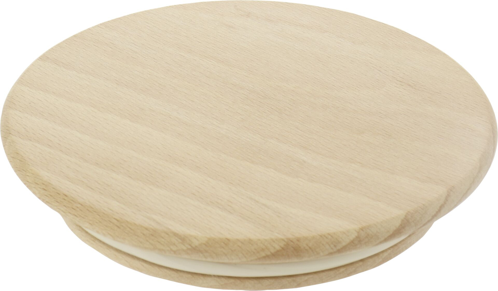 Holzdeckel Buche mit Silikonring Ø 8 cm